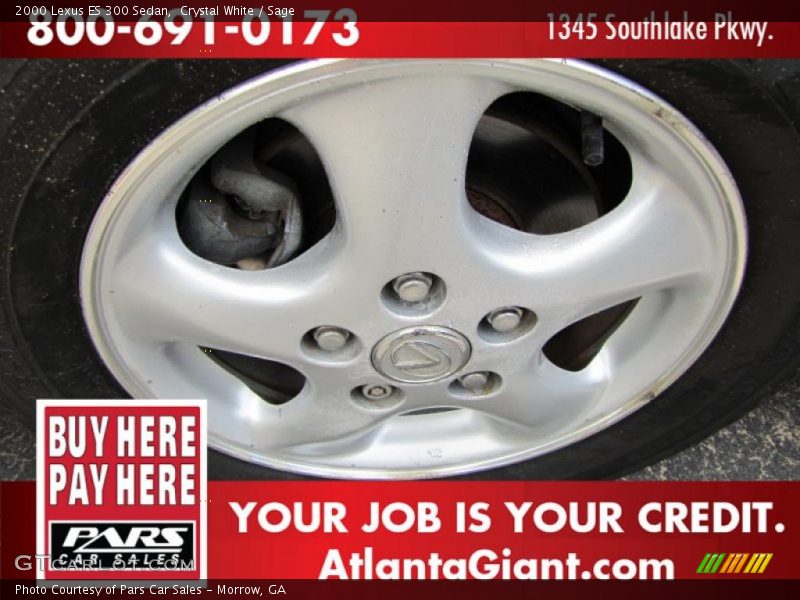 Crystal White / Sage 2000 Lexus ES 300 Sedan