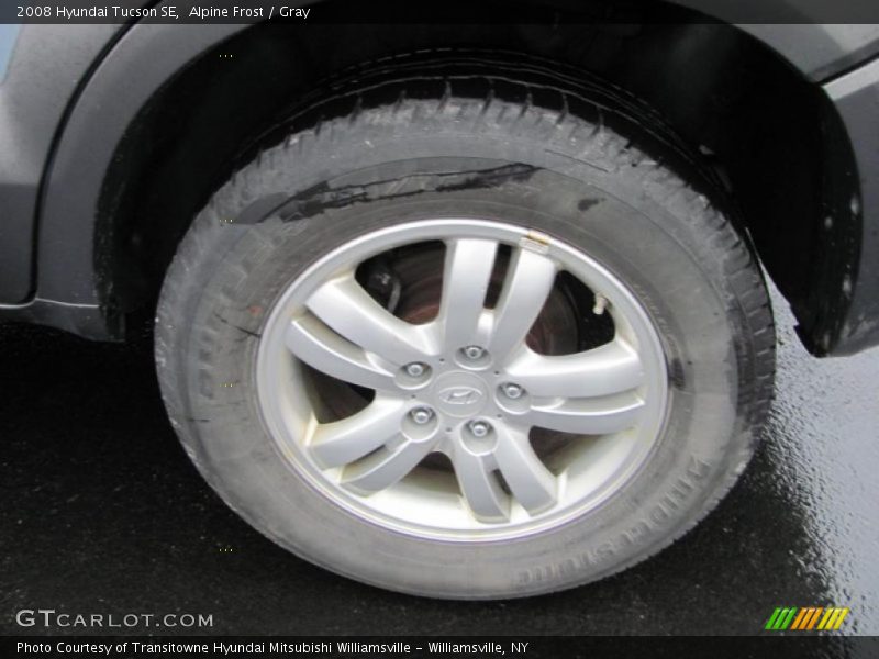 Alpine Frost / Gray 2008 Hyundai Tucson SE