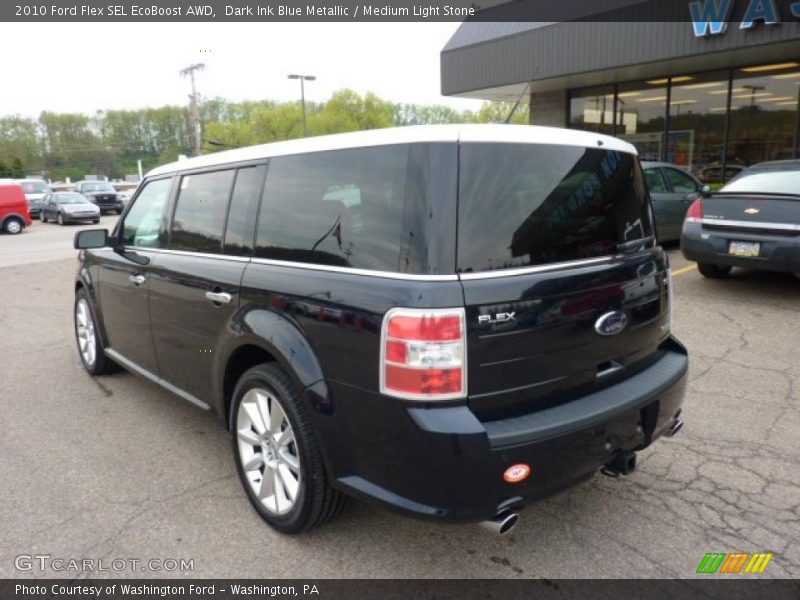 Dark Ink Blue Metallic / Medium Light Stone 2010 Ford Flex SEL EcoBoost AWD