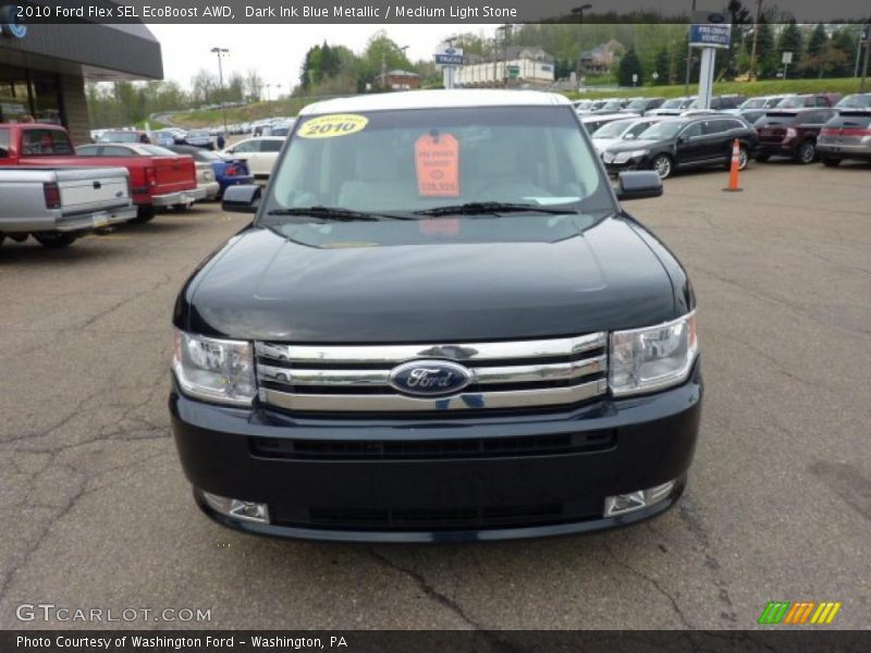 Dark Ink Blue Metallic / Medium Light Stone 2010 Ford Flex SEL EcoBoost AWD