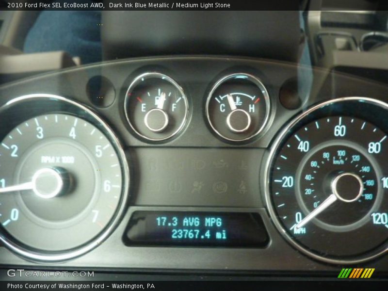 Dark Ink Blue Metallic / Medium Light Stone 2010 Ford Flex SEL EcoBoost AWD