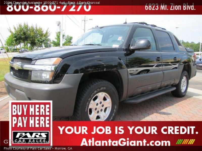Black / Dark Charcoal 2004 Chevrolet Avalanche 1500 Z71 4x4