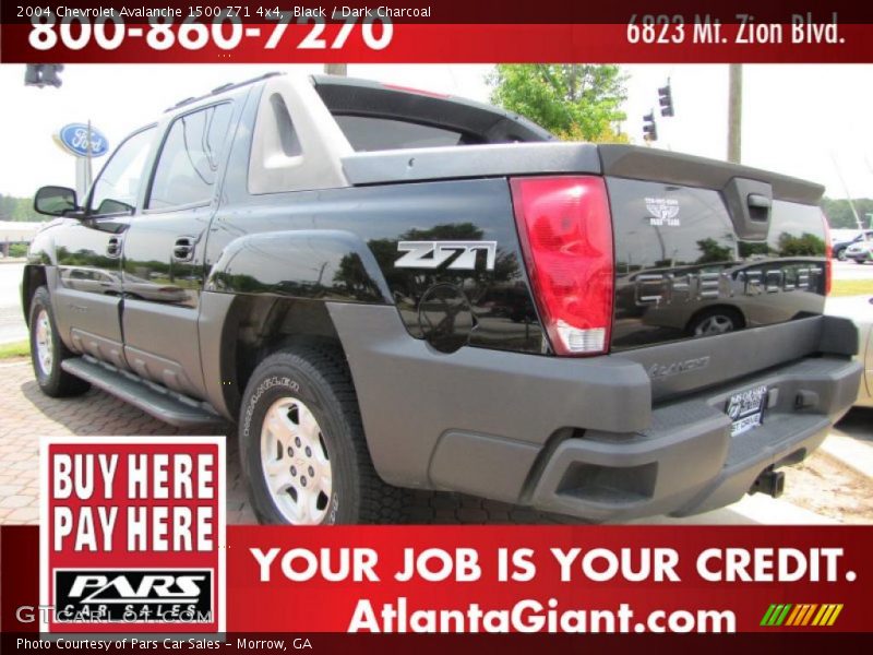 Black / Dark Charcoal 2004 Chevrolet Avalanche 1500 Z71 4x4