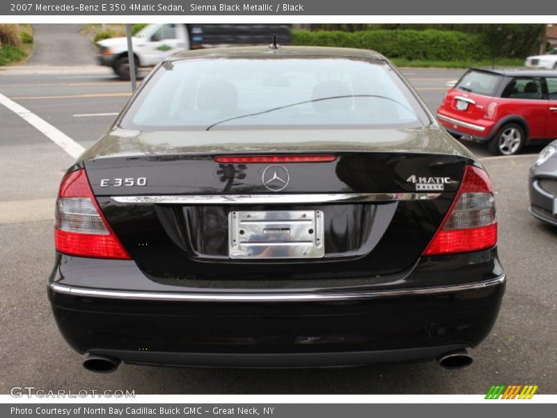 Sienna Black Metallic / Black 2007 Mercedes-Benz E 350 4Matic Sedan