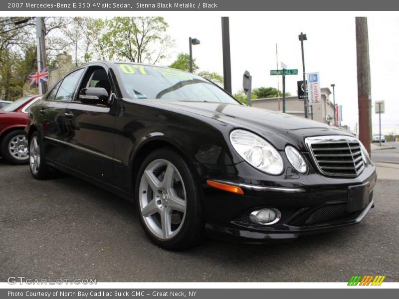 Sienna Black Metallic / Black 2007 Mercedes-Benz E 350 4Matic Sedan