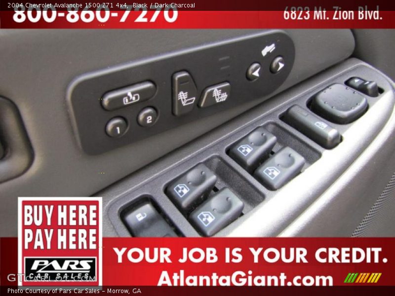 Black / Dark Charcoal 2004 Chevrolet Avalanche 1500 Z71 4x4