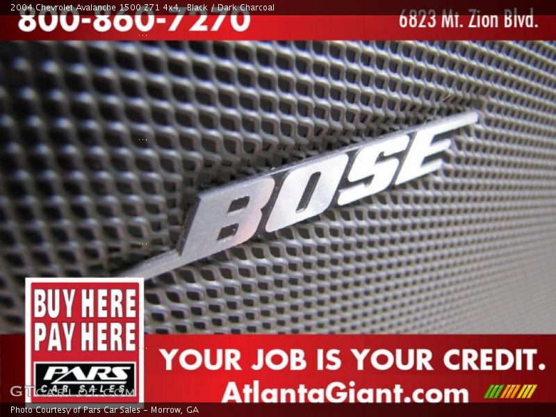 Black / Dark Charcoal 2004 Chevrolet Avalanche 1500 Z71 4x4