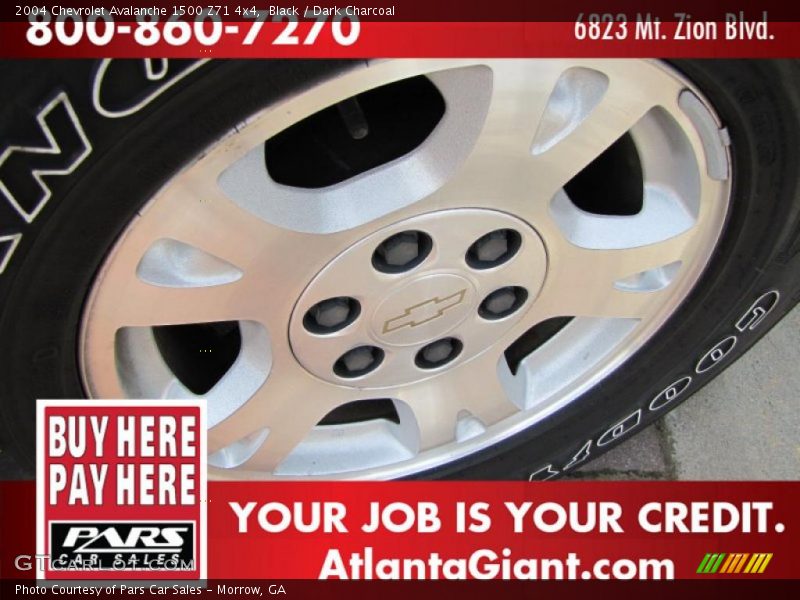 Black / Dark Charcoal 2004 Chevrolet Avalanche 1500 Z71 4x4