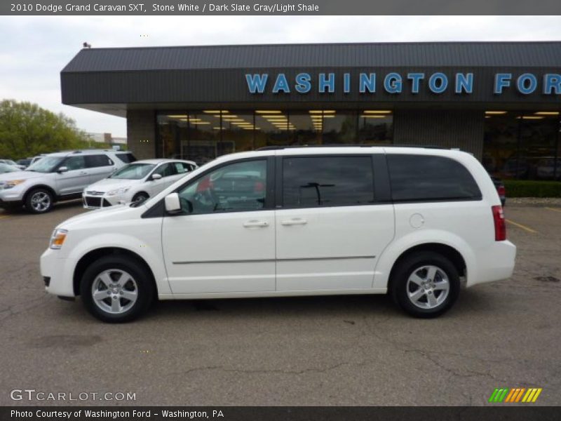 Stone White / Dark Slate Gray/Light Shale 2010 Dodge Grand Caravan SXT