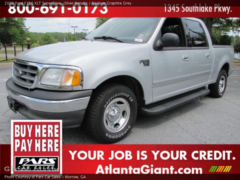 Silver Metallic / Medium Graphite Grey 2003 Ford F150 XLT SuperCrew