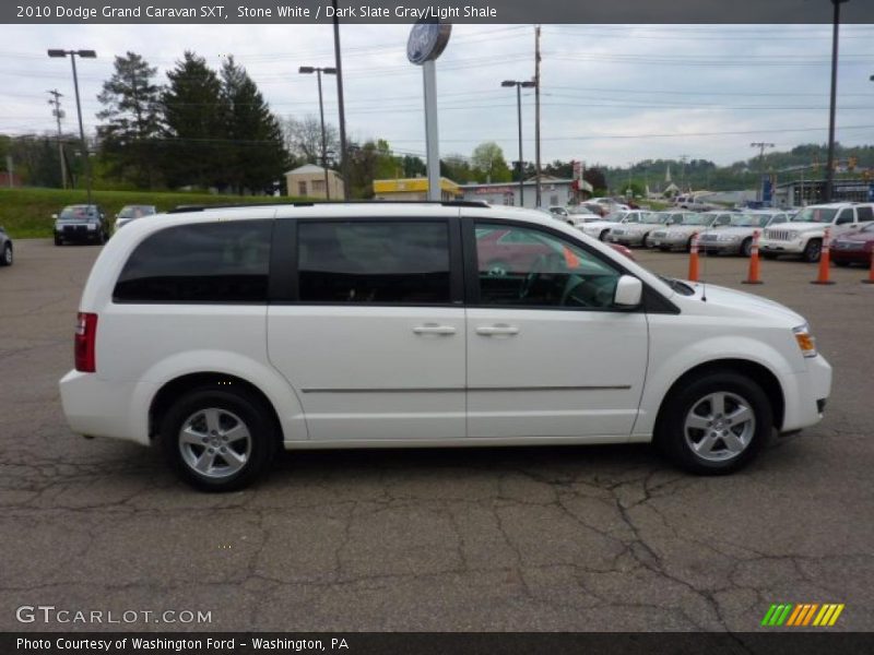 Stone White / Dark Slate Gray/Light Shale 2010 Dodge Grand Caravan SXT