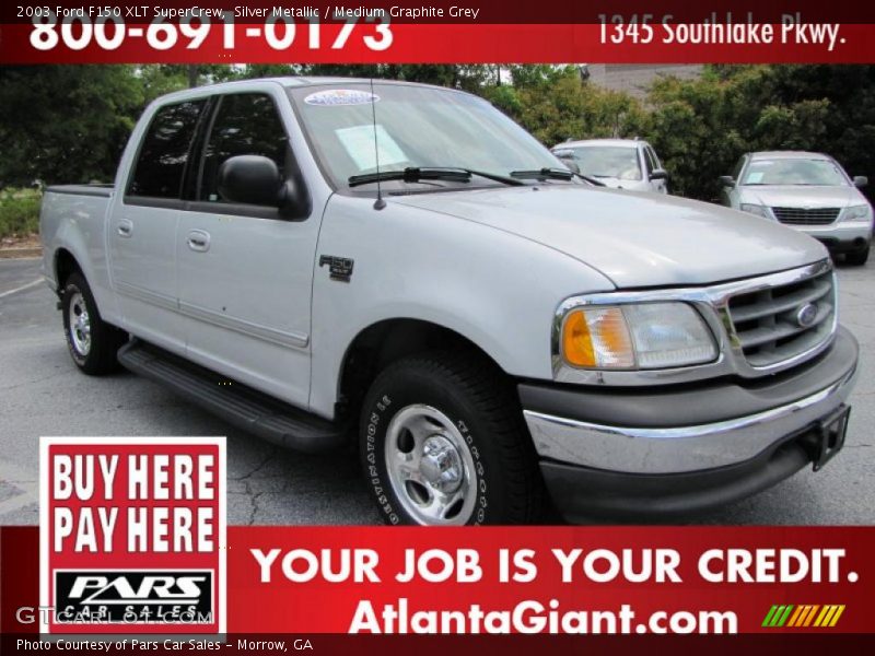 Silver Metallic / Medium Graphite Grey 2003 Ford F150 XLT SuperCrew