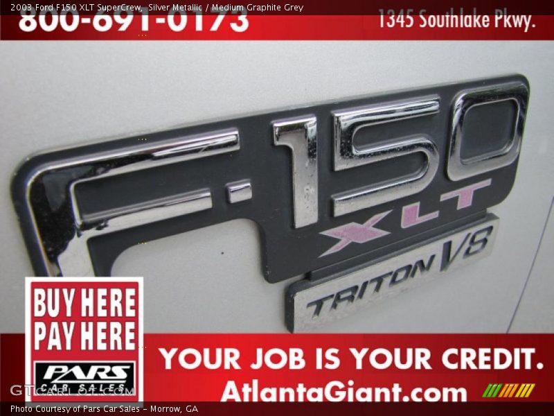 Silver Metallic / Medium Graphite Grey 2003 Ford F150 XLT SuperCrew
