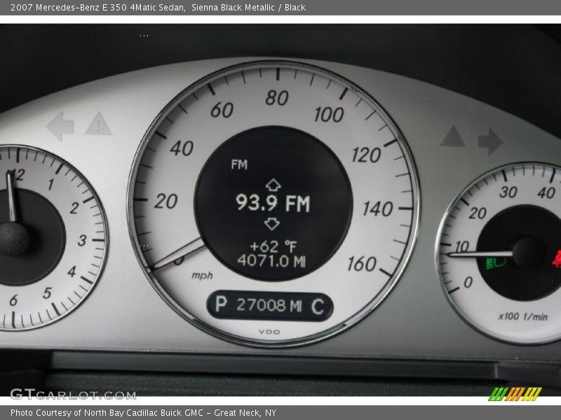 Sienna Black Metallic / Black 2007 Mercedes-Benz E 350 4Matic Sedan
