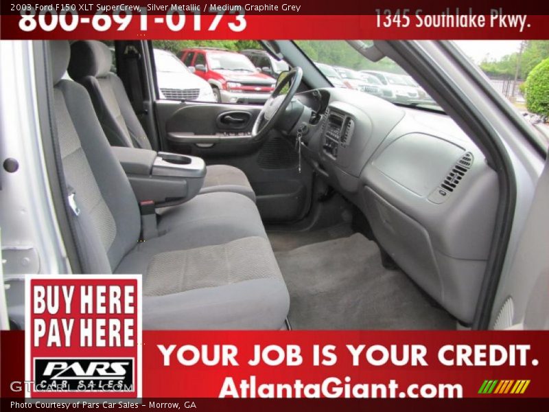 Silver Metallic / Medium Graphite Grey 2003 Ford F150 XLT SuperCrew