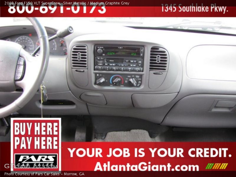 Silver Metallic / Medium Graphite Grey 2003 Ford F150 XLT SuperCrew