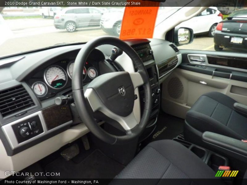Stone White / Dark Slate Gray/Light Shale 2010 Dodge Grand Caravan SXT