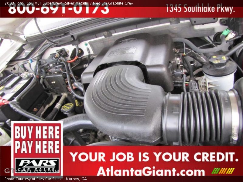 Silver Metallic / Medium Graphite Grey 2003 Ford F150 XLT SuperCrew