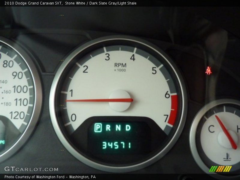 Stone White / Dark Slate Gray/Light Shale 2010 Dodge Grand Caravan SXT