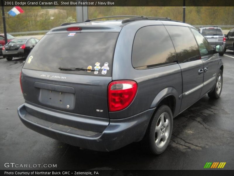 Steel Blue Pearlcoat / Navy Blue 2001 Dodge Grand Caravan ES