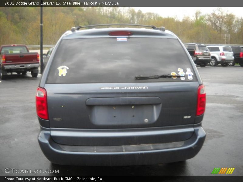 Steel Blue Pearlcoat / Navy Blue 2001 Dodge Grand Caravan ES