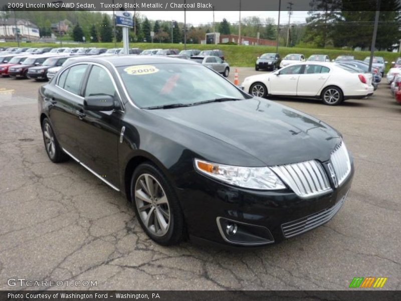 Tuxedo Black Metallic / Charcoal Black 2009 Lincoln MKS AWD Sedan