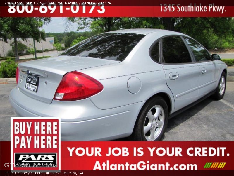 Silver Frost Metallic / Medium Graphite 2002 Ford Taurus SES