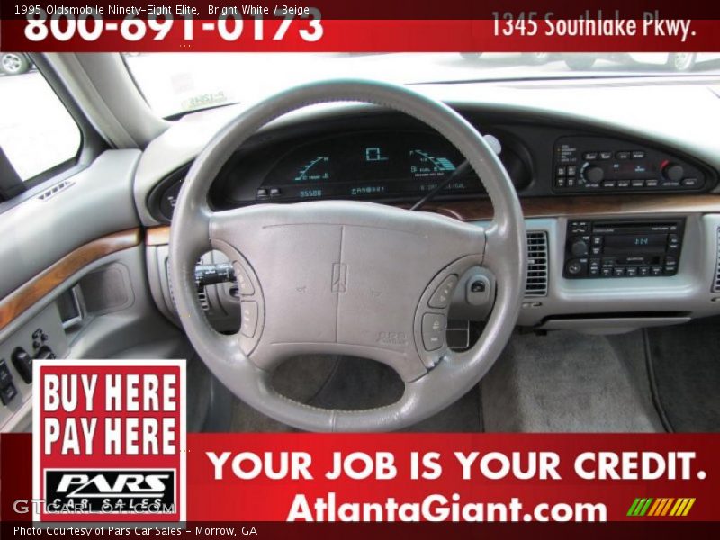 Bright White / Beige 1995 Oldsmobile Ninety-Eight Elite