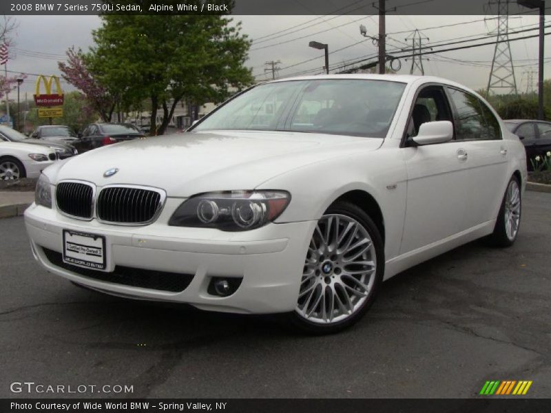 Alpine White / Black 2008 BMW 7 Series 750Li Sedan