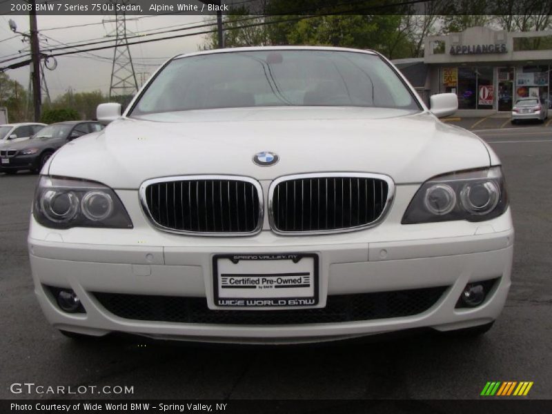 Alpine White / Black 2008 BMW 7 Series 750Li Sedan