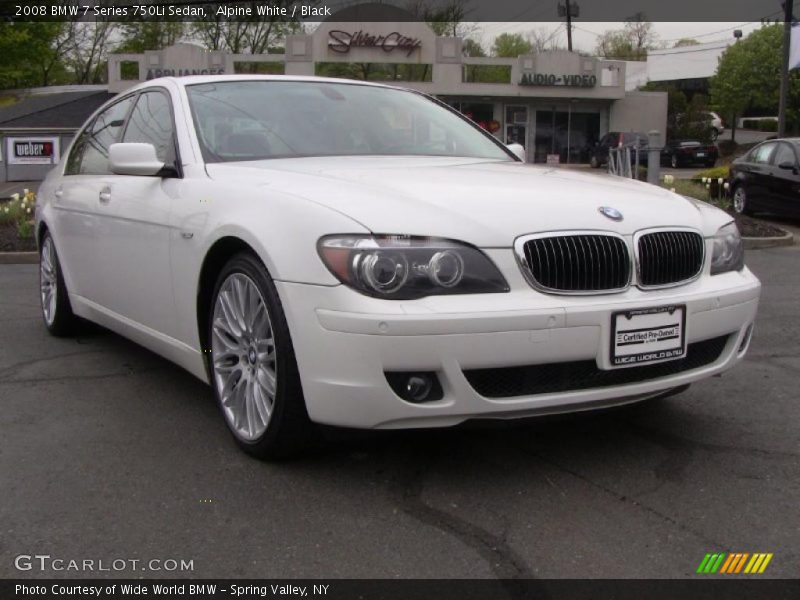Alpine White / Black 2008 BMW 7 Series 750Li Sedan