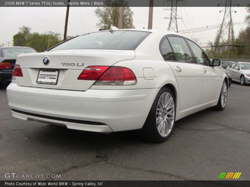 Alpine White / Black 2008 BMW 7 Series 750Li Sedan