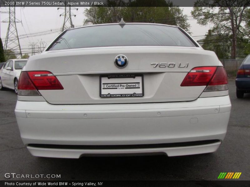 Alpine White / Black 2008 BMW 7 Series 750Li Sedan