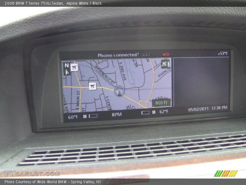 Alpine White / Black 2008 BMW 7 Series 750Li Sedan