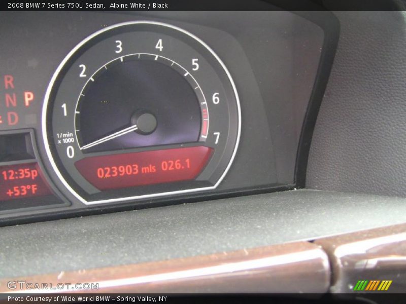 Alpine White / Black 2008 BMW 7 Series 750Li Sedan