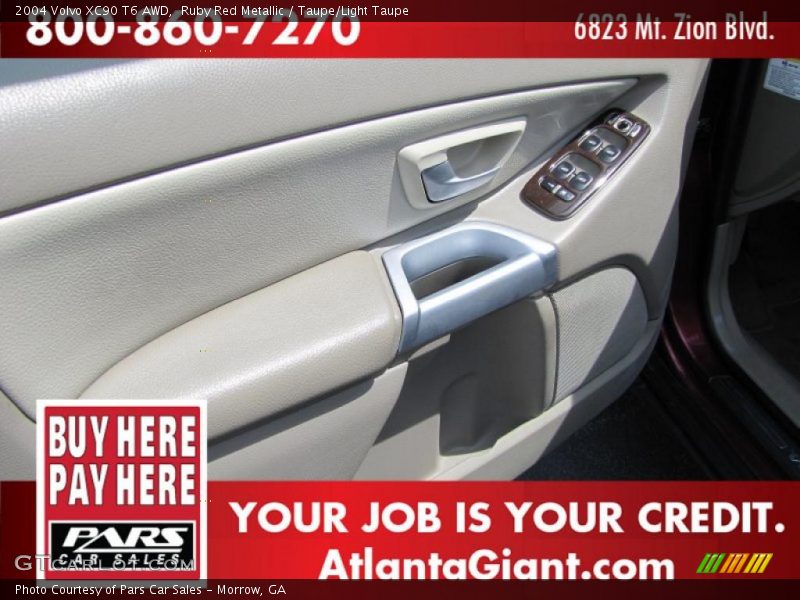 Ruby Red Metallic / Taupe/Light Taupe 2004 Volvo XC90 T6 AWD