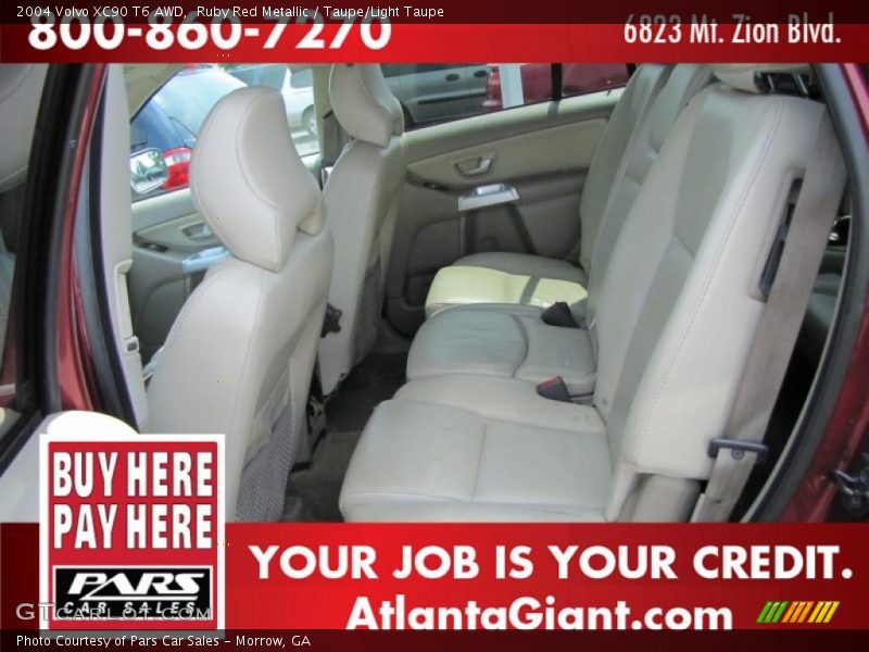 Ruby Red Metallic / Taupe/Light Taupe 2004 Volvo XC90 T6 AWD