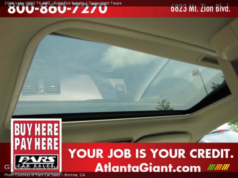 Ruby Red Metallic / Taupe/Light Taupe 2004 Volvo XC90 T6 AWD