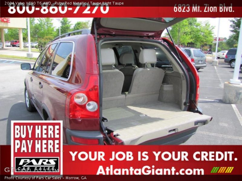 Ruby Red Metallic / Taupe/Light Taupe 2004 Volvo XC90 T6 AWD