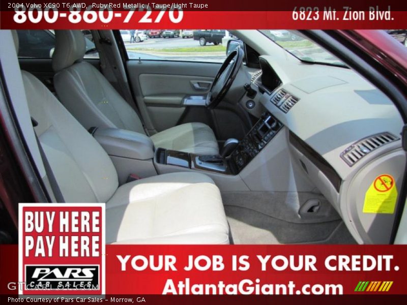 Ruby Red Metallic / Taupe/Light Taupe 2004 Volvo XC90 T6 AWD