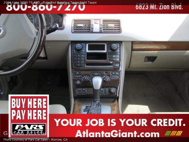 Ruby Red Metallic / Taupe/Light Taupe 2004 Volvo XC90 T6 AWD