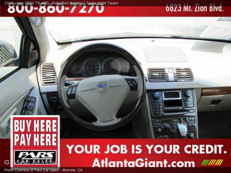 Ruby Red Metallic / Taupe/Light Taupe 2004 Volvo XC90 T6 AWD