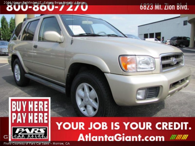 Sahara Beige Metallic / Beige 2001 Nissan Pathfinder LE