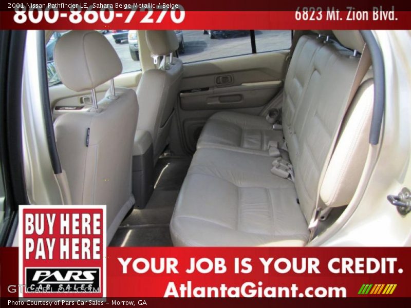 Sahara Beige Metallic / Beige 2001 Nissan Pathfinder LE