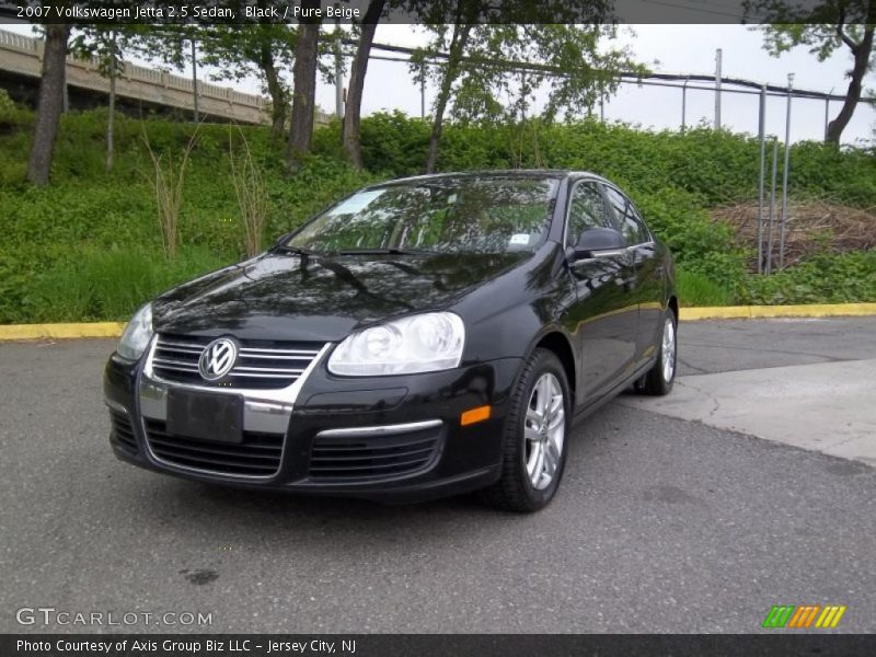 Black / Pure Beige 2007 Volkswagen Jetta 2.5 Sedan