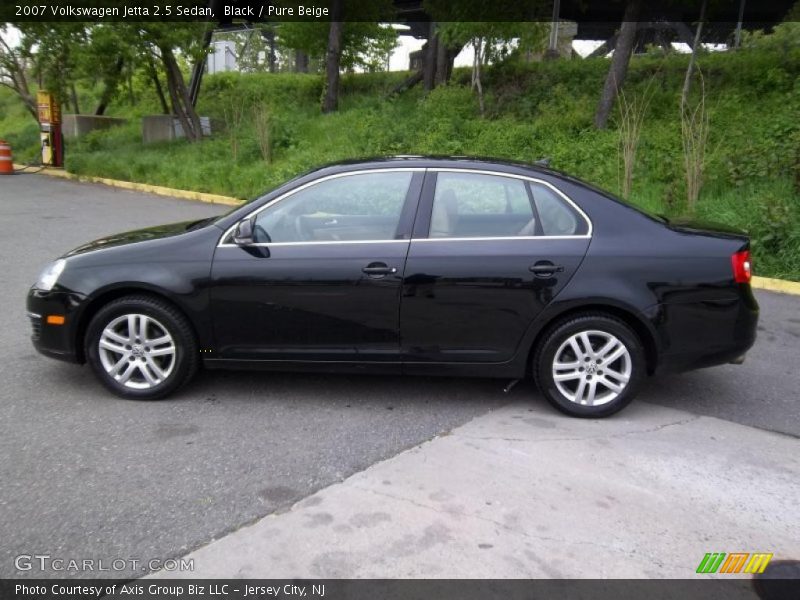 Black / Pure Beige 2007 Volkswagen Jetta 2.5 Sedan