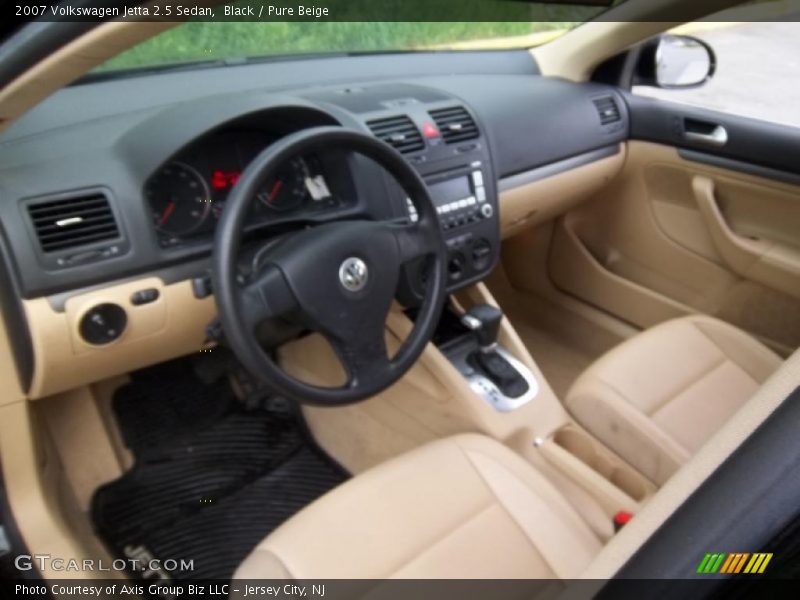 Black / Pure Beige 2007 Volkswagen Jetta 2.5 Sedan