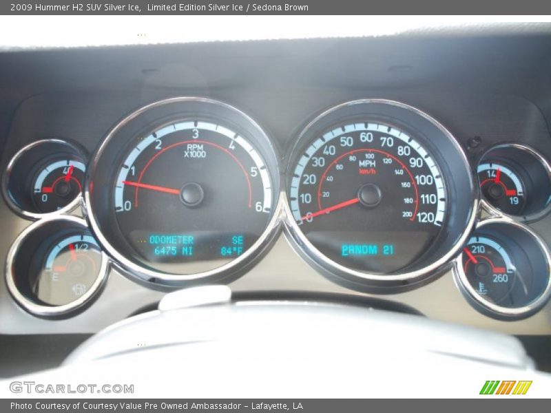  2009 H2 SUV Silver Ice SUV Silver Ice Gauges