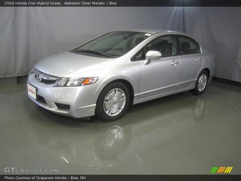 Alabaster Silver Metallic / Blue 2009 Honda Civic Hybrid Sedan