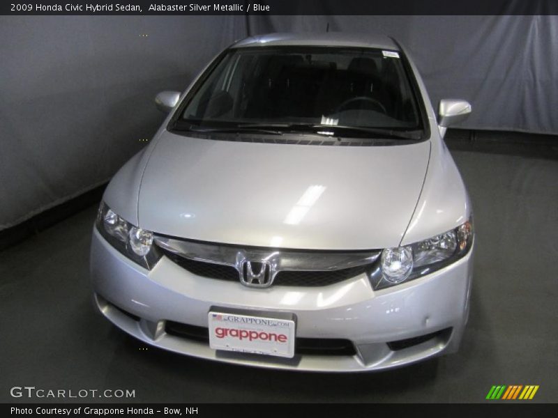 Alabaster Silver Metallic / Blue 2009 Honda Civic Hybrid Sedan